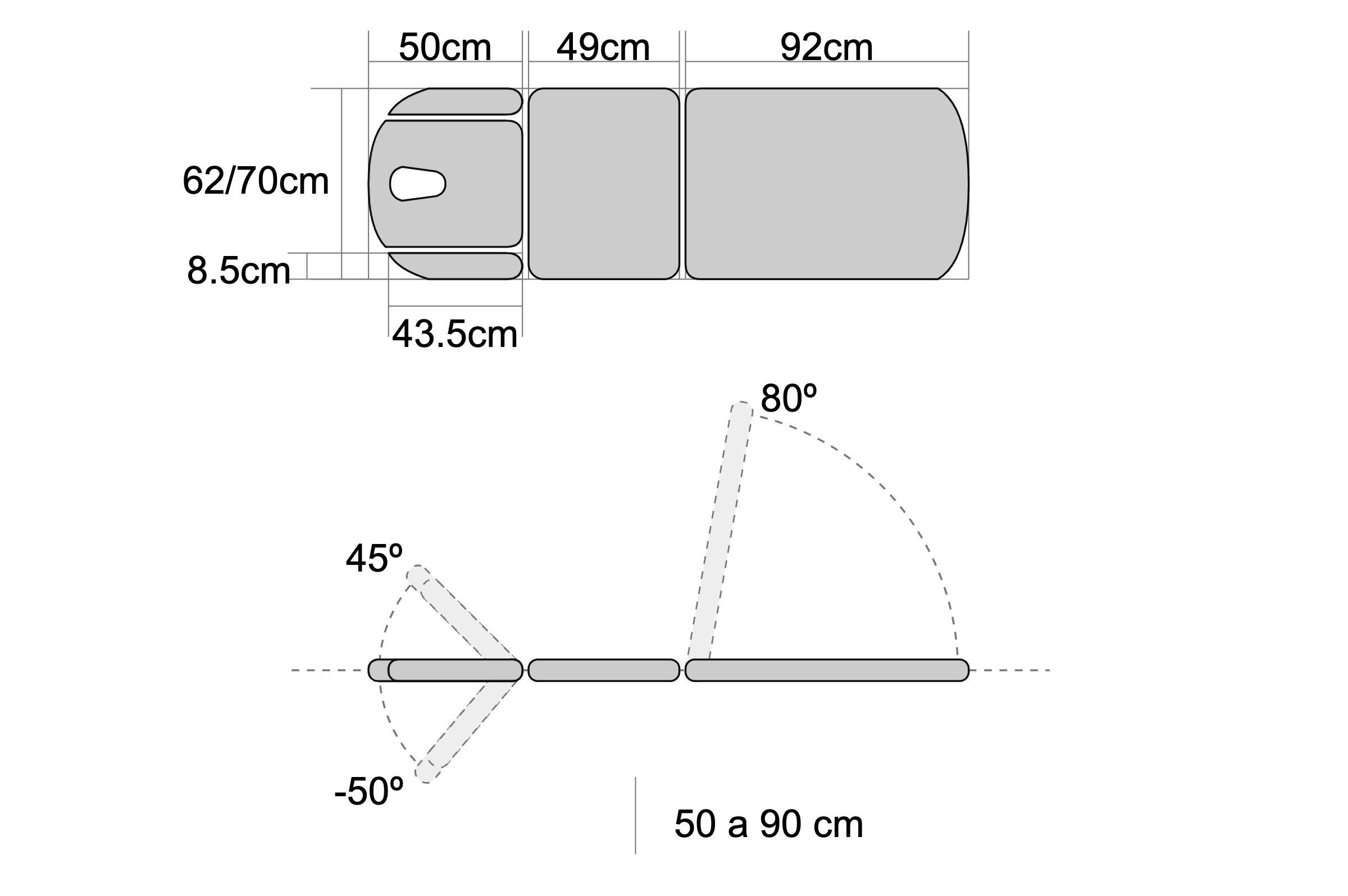 ortopedia-online-598 Camilla hidráulica de 5 cuerpos CH-2150-AR