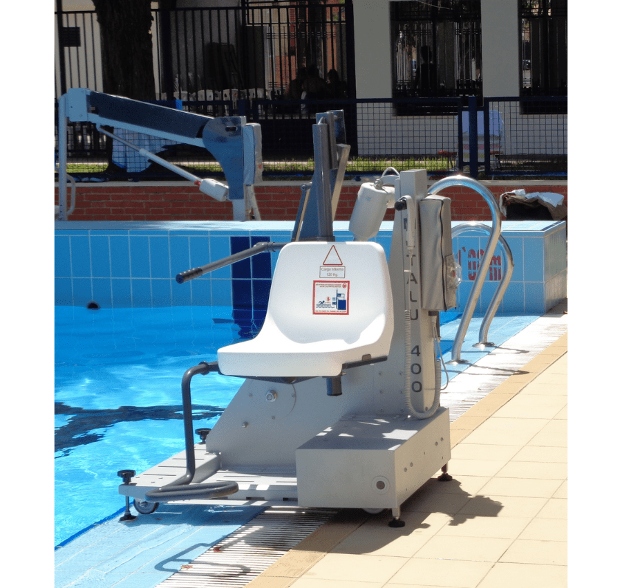 Elevador de batería portátil para piscina modelo: METALU 400 Elevador de batería portátil para piscina modelo: METALU 400