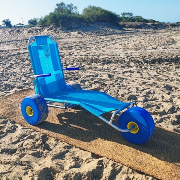 Silla tumbona OCEANIC SUN BEACH con 3 ruedas