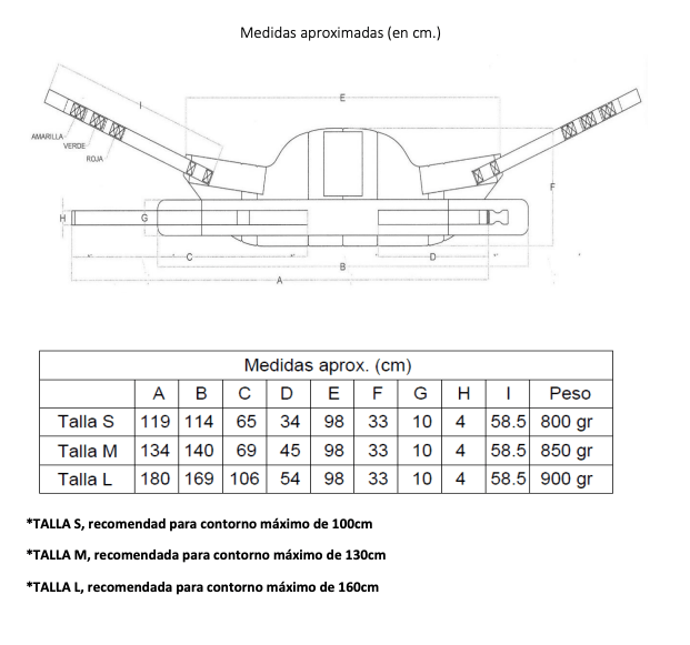 Tallas arnes de grúa bipedestación ortopedia-online-Captura de pantalla 2023 08 08 a las 9.56.48 Arnés para grúa de bipedestación Tecnimoem