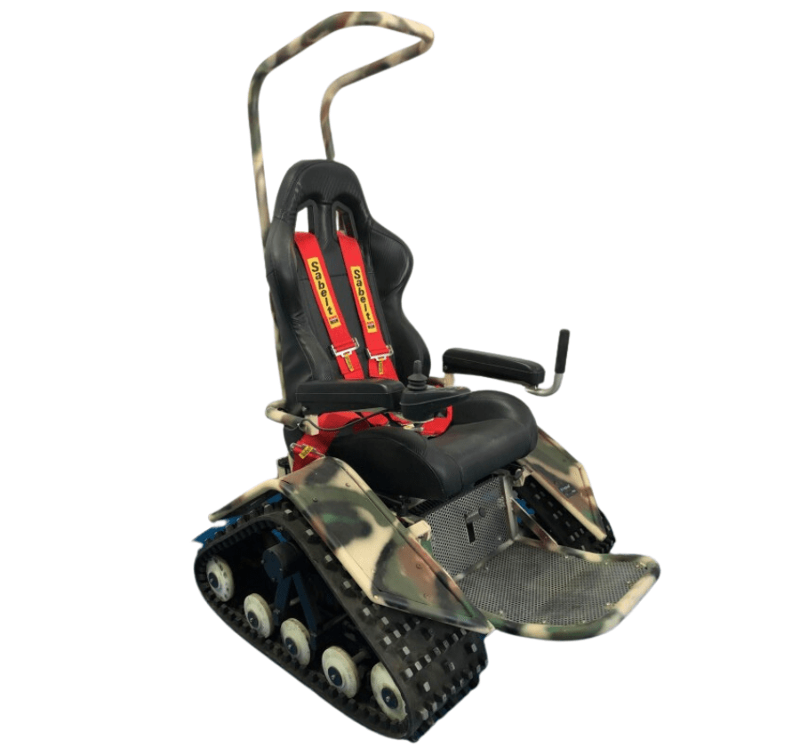 Vehículo oruga XTREME ortopedia-online-Vehiculo oruga XTREME Silla de ruedas todoterreno con orugas – XTREME