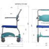 Silla de ducha y aseo ancha XXL