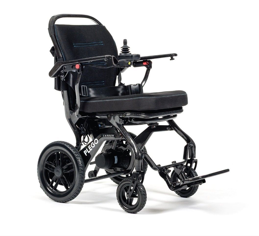 ortopedia-online-silla de rueda electrica plegable plego ligera litio folding light electric wheelchair accessible madrid 3 Plego Carbon Silla Plegable de Vermeiren